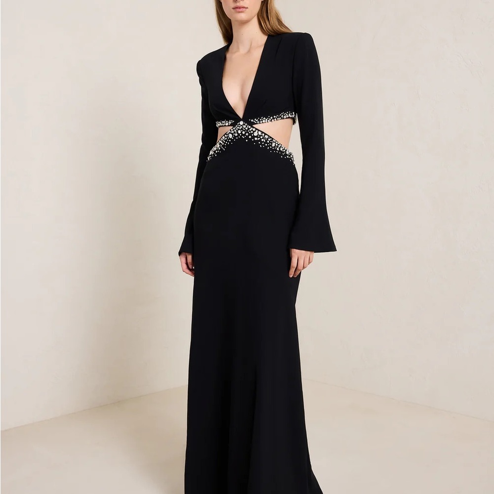 A.L.C . Trina Embellished Maxi Dress in Black